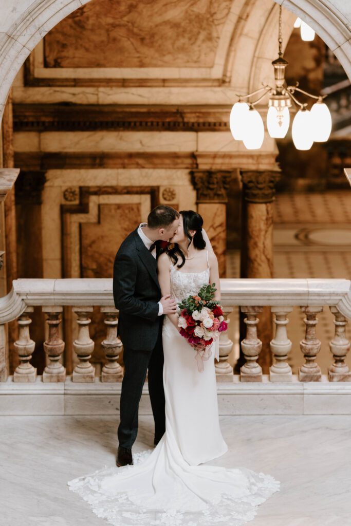 Luxury editorial wedding photography scotland bride and groom portrait elegant interior